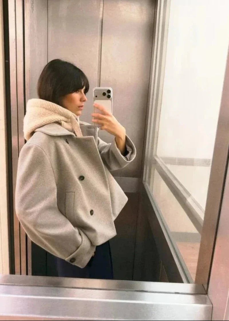 SOERA Amelie Stand Collar Jacket with Pockets - Jacket - SOERA-257539-RIC-S-29571 Light Grey S