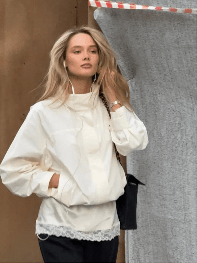 SOERA Bianca Hooded Waterproof Bomber Jacket - Jacket -  White S