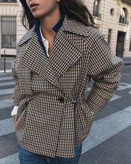 Helena trench court vichy à taille resserrable