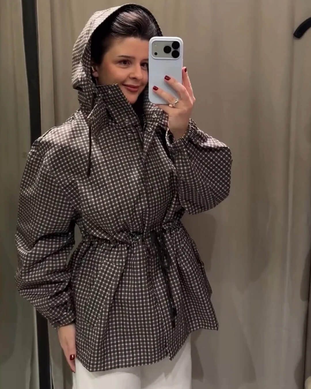 SOERA Katie Plaid Hooded Windbreaker Jacket - Jacket - SOERA-679811-LAT-S-32579 S