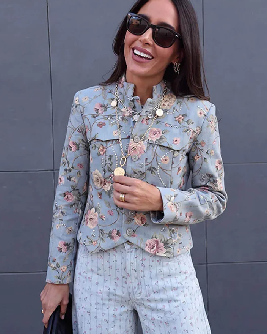 SOERA Laura Vintage Jacquard Cropped Jacket - Jacket - SOERA-203779-PIC-M-82115 M