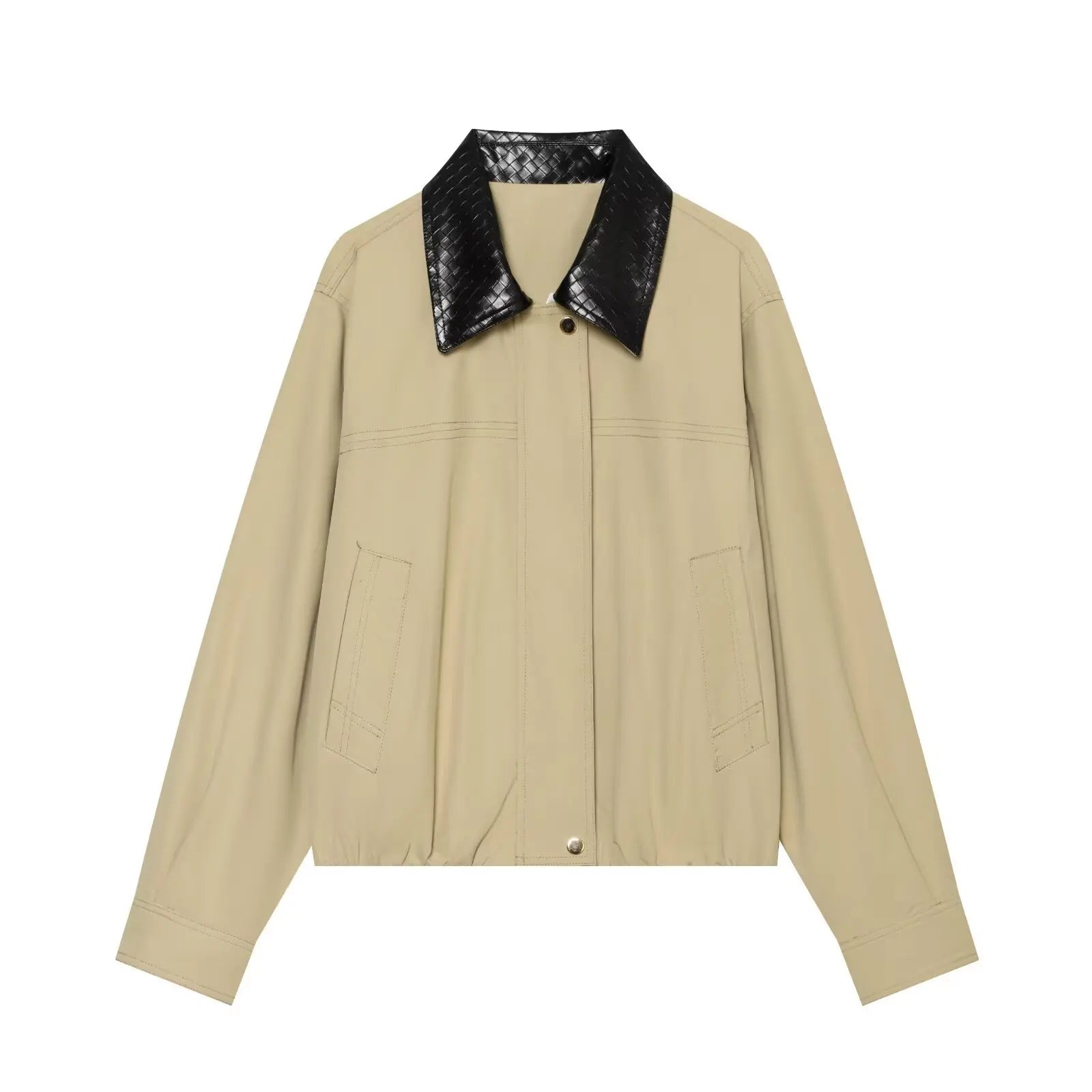 SOERA Olivia Contrast Collar Bomber Jacket - Jacket - SOERA-290755-NAV-XS-48035 Navy XS