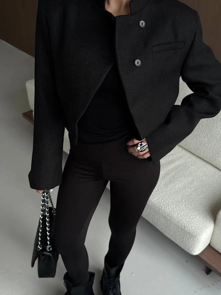 SOERA Anneliese Cropped Button - Front Blazer - Jackets -  Black M