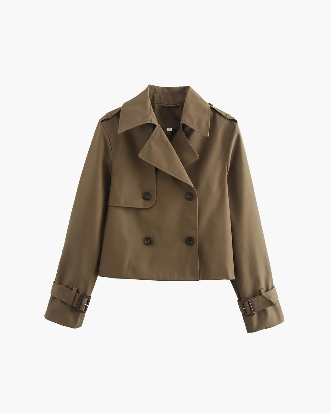 SOERA Bellatrix Cropped Trench Coat - Jackets - 1005008092972146-;YH1773321573714564903 Black L