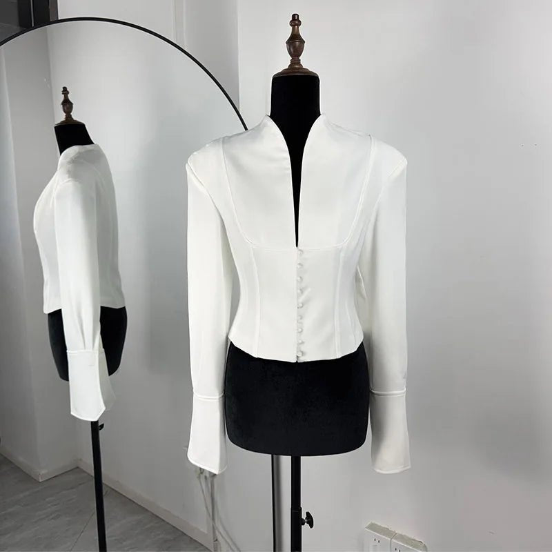 SOERA Bethany Cinched Waist Blazer - Jackets - 1005009569649857-;YE1768904312659064636 White M