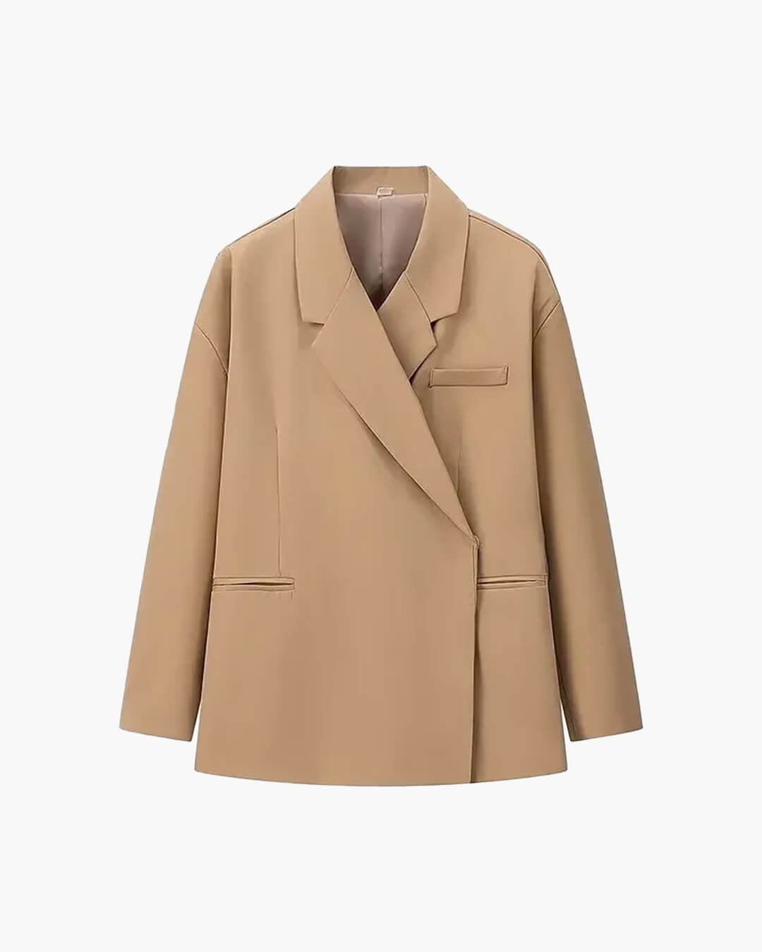 SOERA Brittany One - Button Lapel Blazer - Jackets - 1005009535153327-;wU1775063642612327545 Grey M