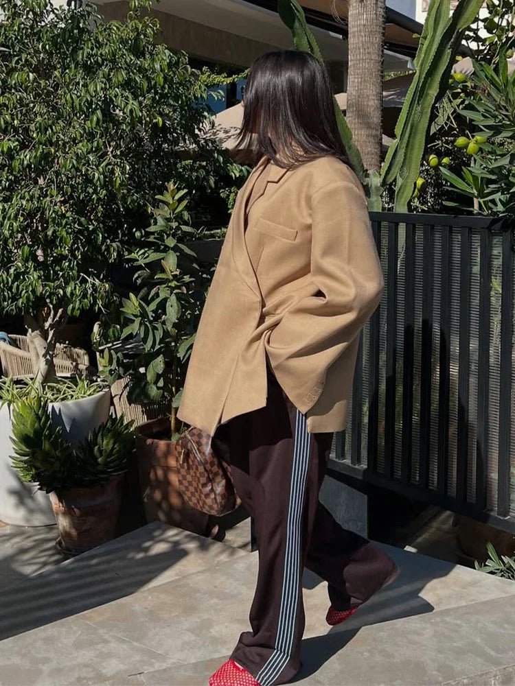 SOERA Brittany One - Button Lapel Blazer - Jackets - 1005009535153327-;ZX1775063642612566117 Beige S