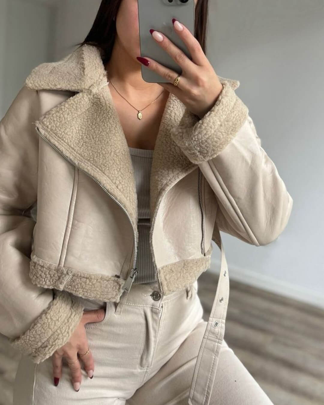 SOERA Cindy Suede Faux Fur Jacket - Jackets - UT1764442362184704312 L