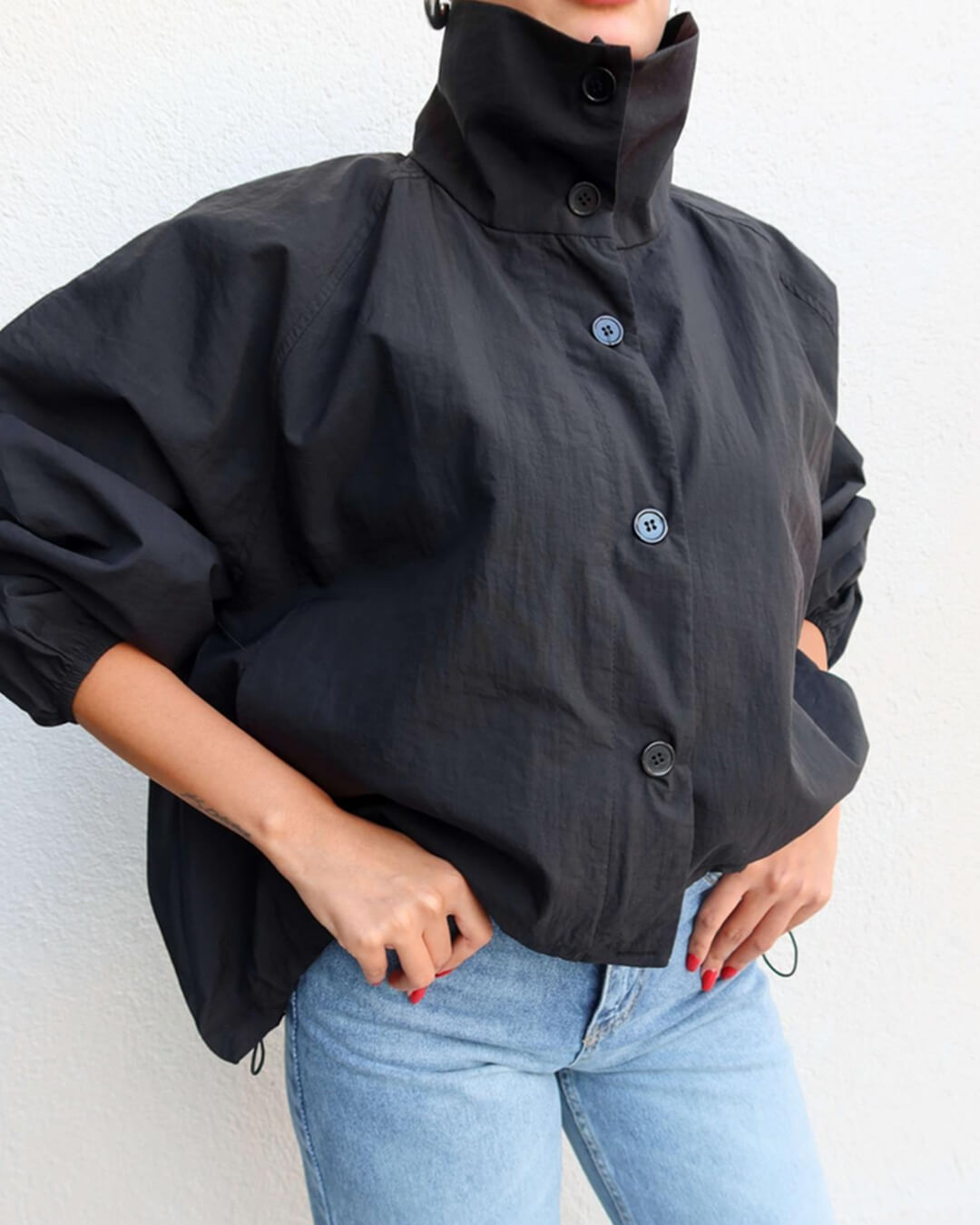 SOERA Clara High - Neck Bomber Jacket - Jackets - aM1765197968549390443 Black M