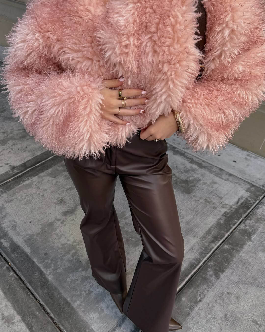 SOERA Elsie Fluffy Cropped Faux Fur Coat - Jackets - 3256808143910110-;ZW1764703454481832957 Pink L