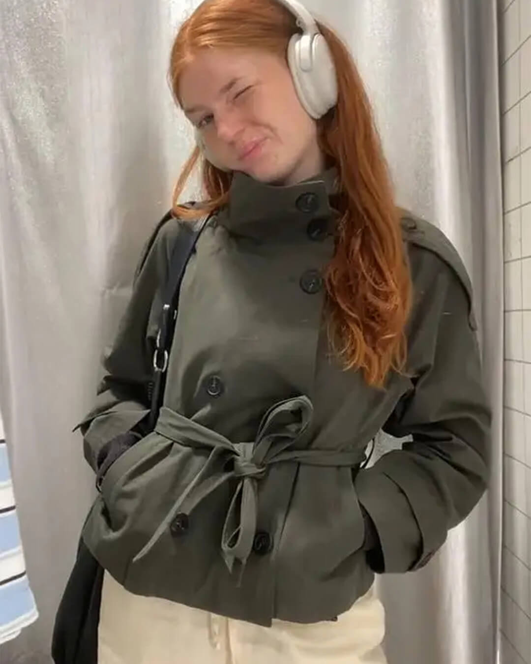 SOERA Kara Stand Collar Belted Crop Trenchcoat - Jackets - 1005009693239722-;nd1771494648622818074 Black XS