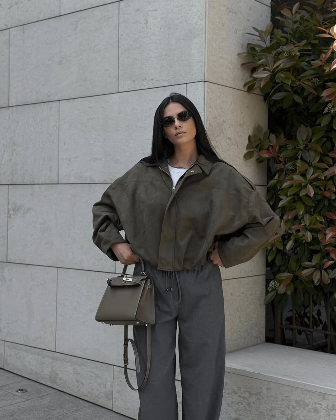 SOERA Lara Suede Bomber Jacket - Jackets - hZ1760504685426085266 Green M