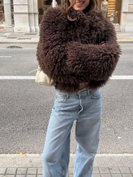 Liza Manteau en fausse fourrure pelucheux