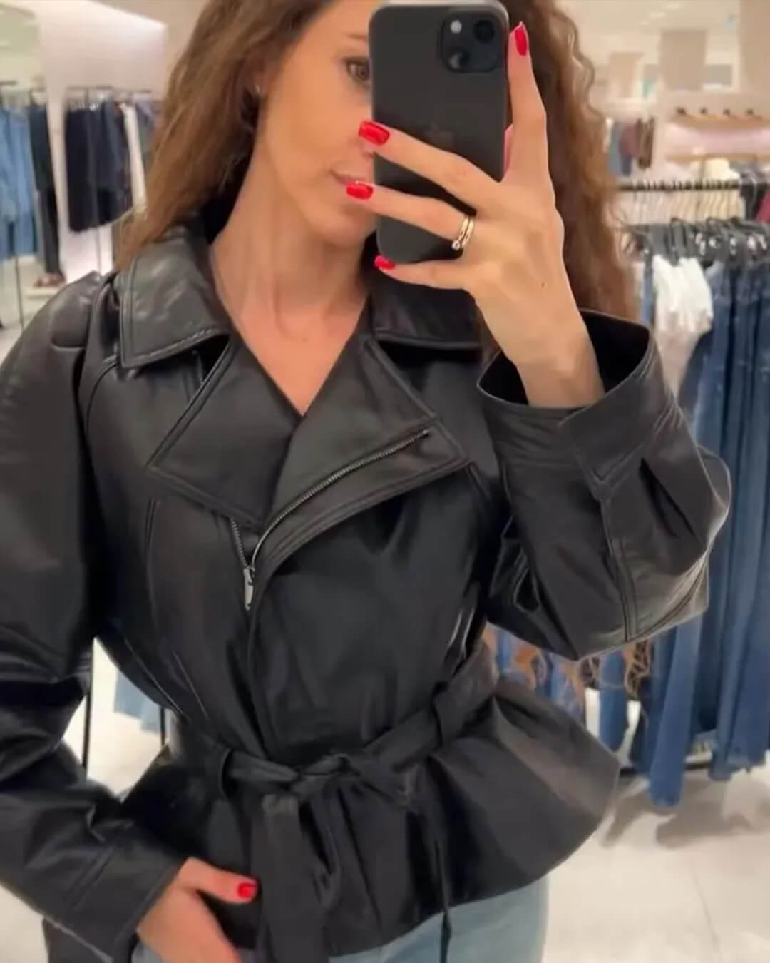 SOERA Maggie Faux Leather Motorcycle Jacket - Jackets - 1005010376469272-;Bj1775244633481614014 Black L