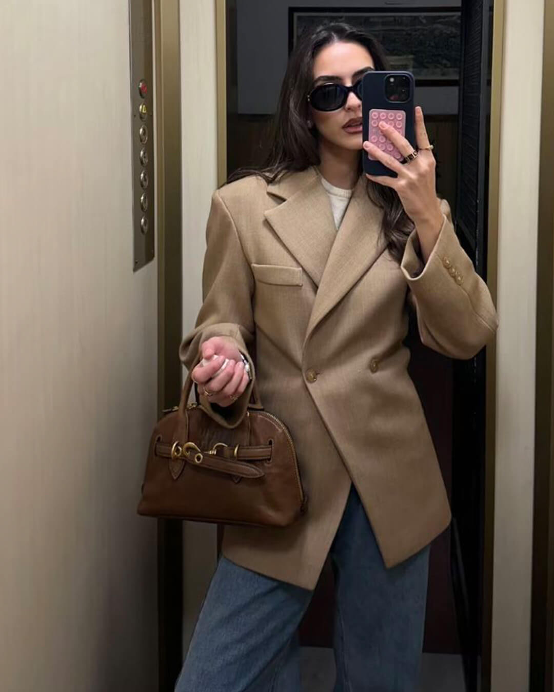 SOERA Myrna Notch Lapel Cinched Blazer - Jackets - ab1770276357224366954 Beige M