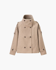 Manteau à col montant boutonné Rhea