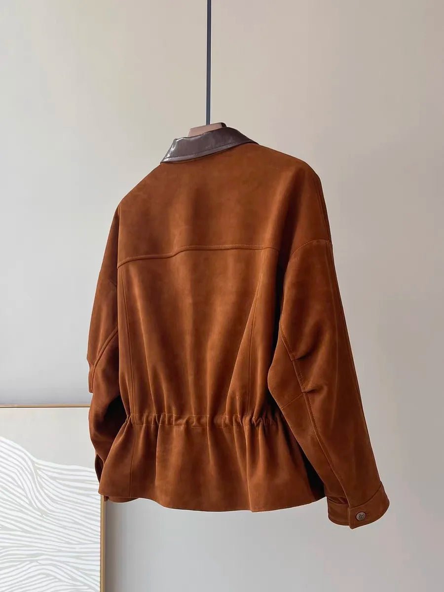 SOERA Sharmaine Slim Fit Suede Jacket - Jackets -  Orange M