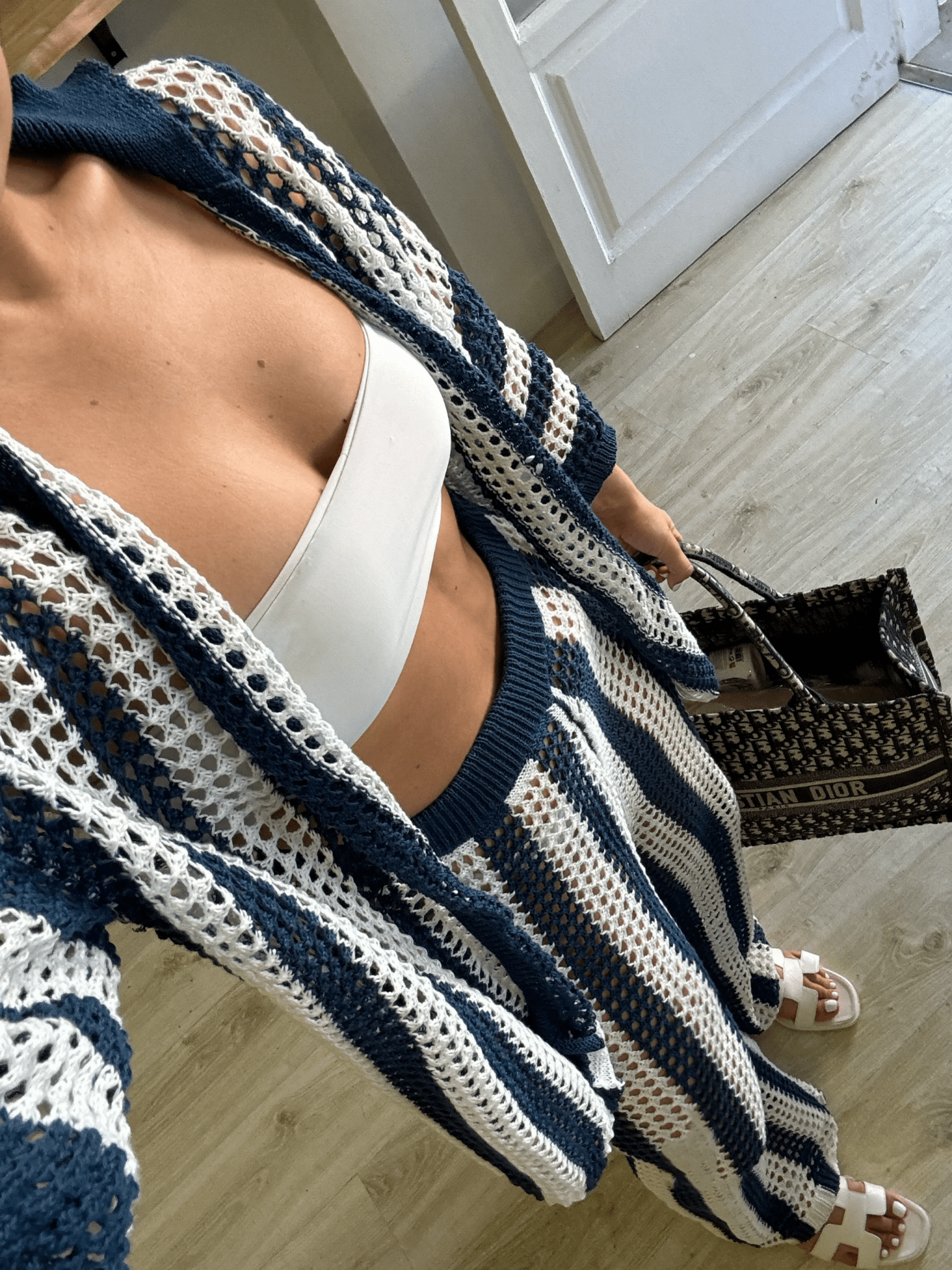 SOERA Carmen Striped Crochet Co-Ord Set - Matching Sets - SOERA-750403-M-NAVY-14627 Navy M