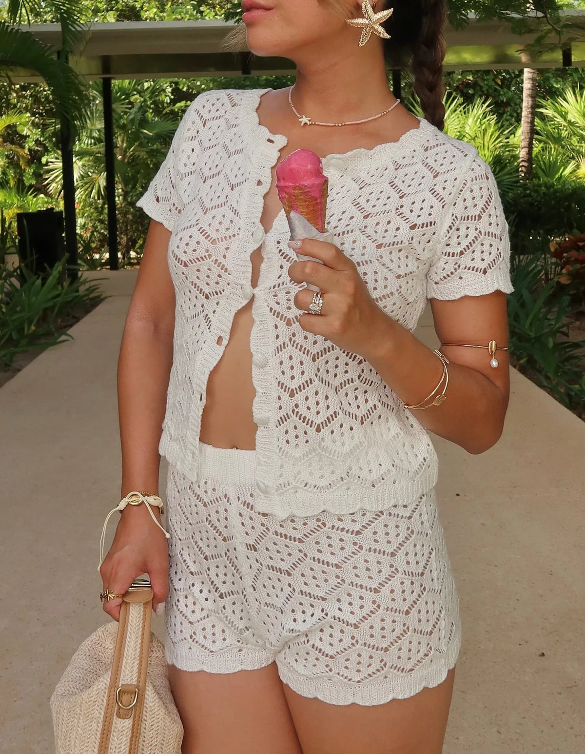 Ensemble deux pièces crochet ajouré Aviana