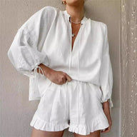 Ensemble short Sabrina à volants