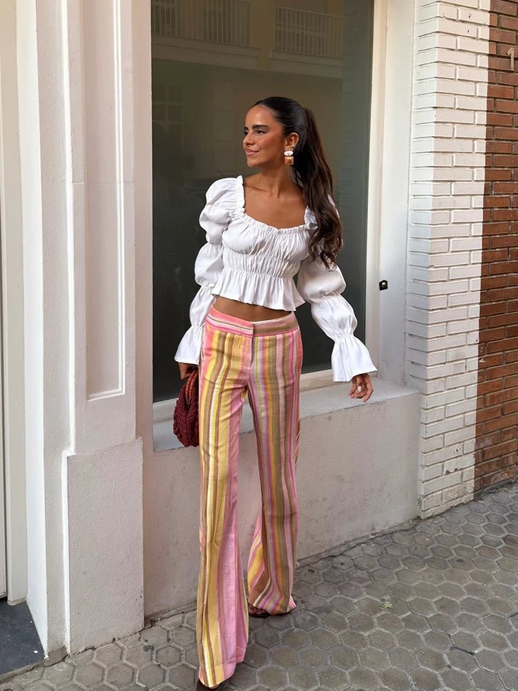 SOERA Aislinn Wide Leg Palazzo Pants - Pants - SOERA-408195-STR-XS-60899 XS