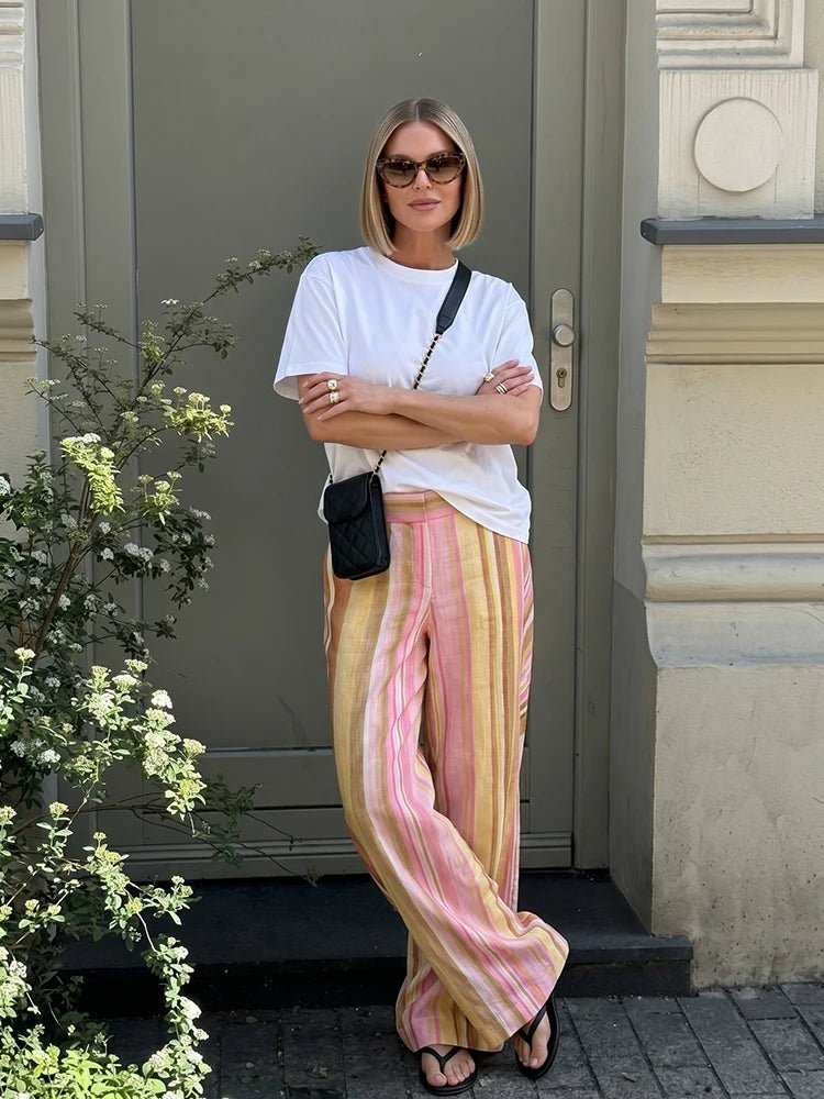 SOERA Aislinn Wide Leg Palazzo Pants - Pants - SOERA-408195-STR-XS-60899 XS