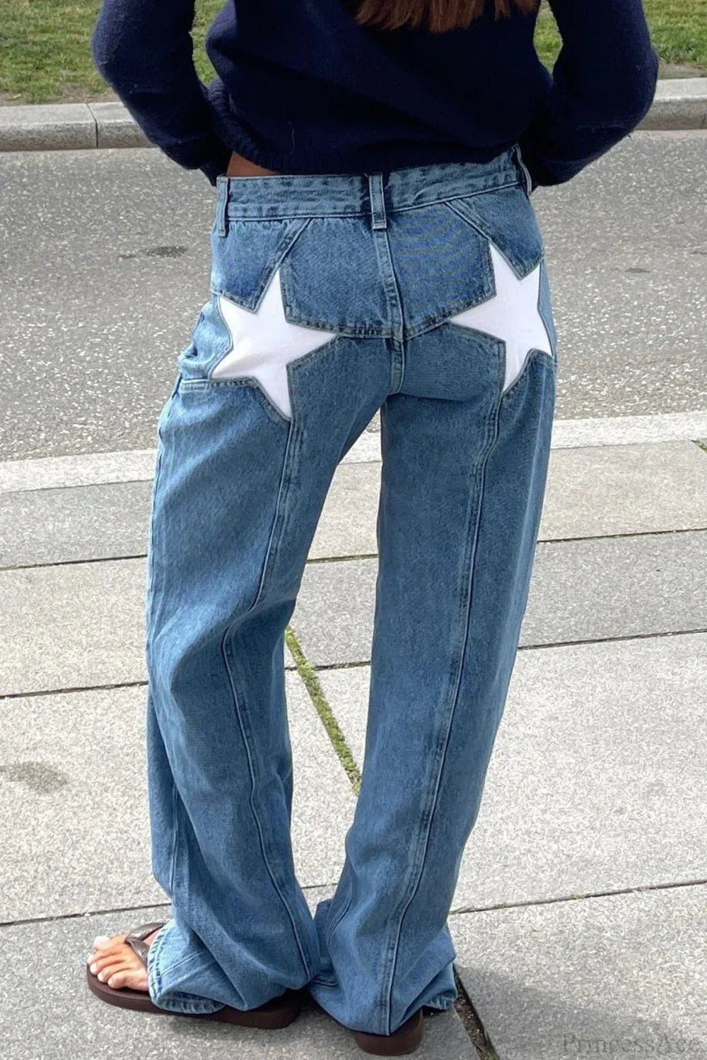 SOERA Charlize Star Patchwork Color - Block Jeans - Pants -  Light Blue M