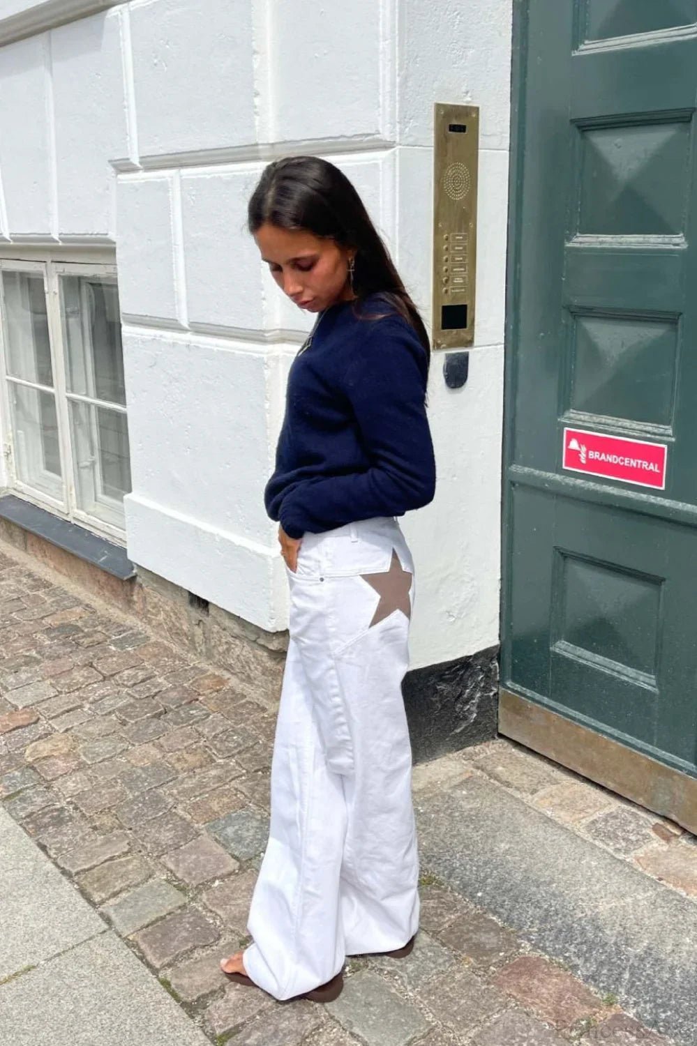 SOERA Charlize Star Patchwork Color - Block Jeans - Pants -  White M