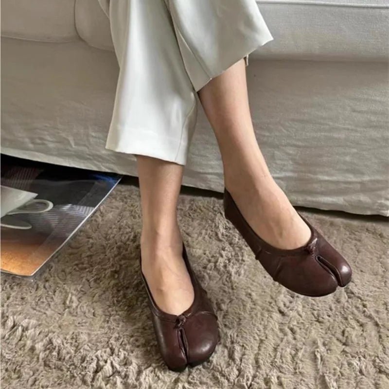 SOERA Bianca Split - Toe Leather Mules - Shoes -  Brown 36