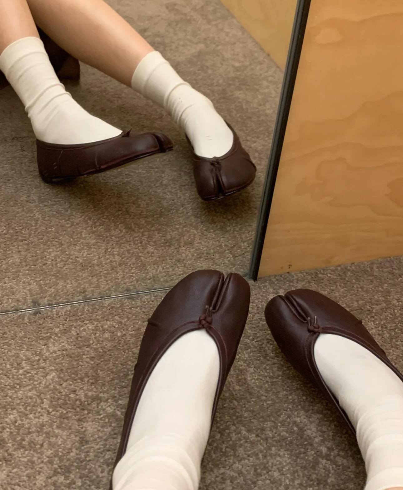 SOERA Bianca Split-Toe Leather Mules - Shoes - SOERA-345411-BUR-37-32355 Burgundy 37