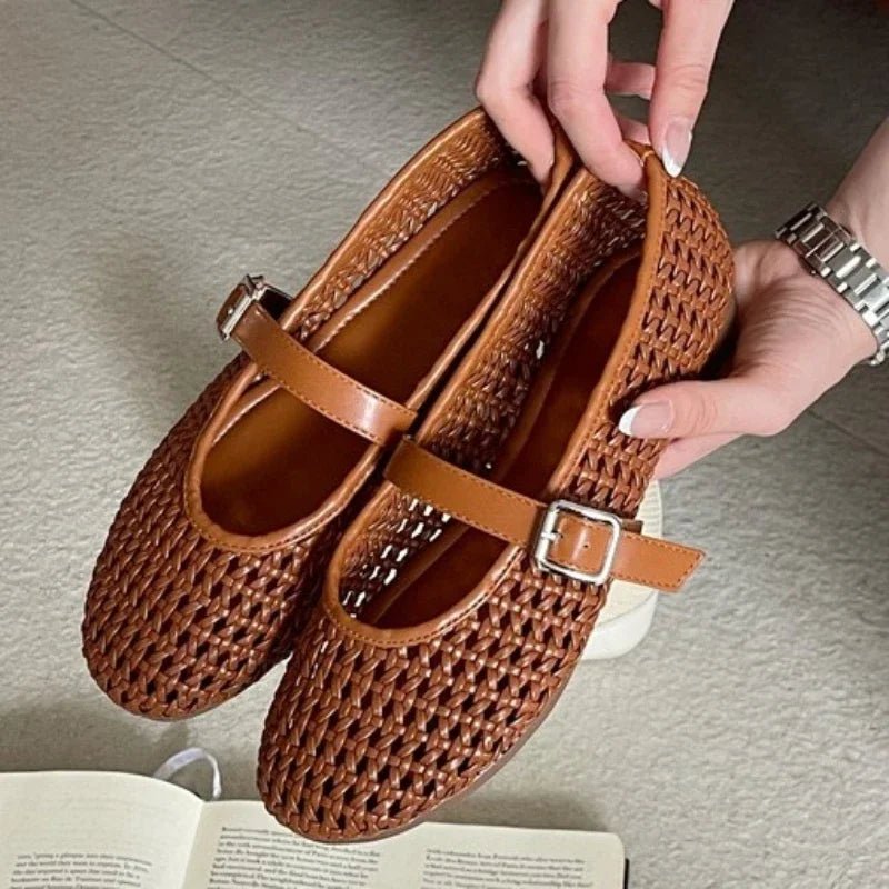 SOERA Elena Mesh Ballet Flat - Shoes - SOERA-926275-BRO-39-88835 Brown 39