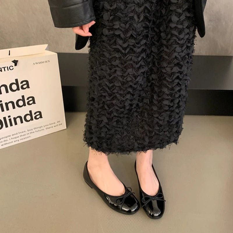 SOERA Suzette Bowtie Ballet Flats - Shoes - 1005009985131753-;gf1763832190020327203 Black 35