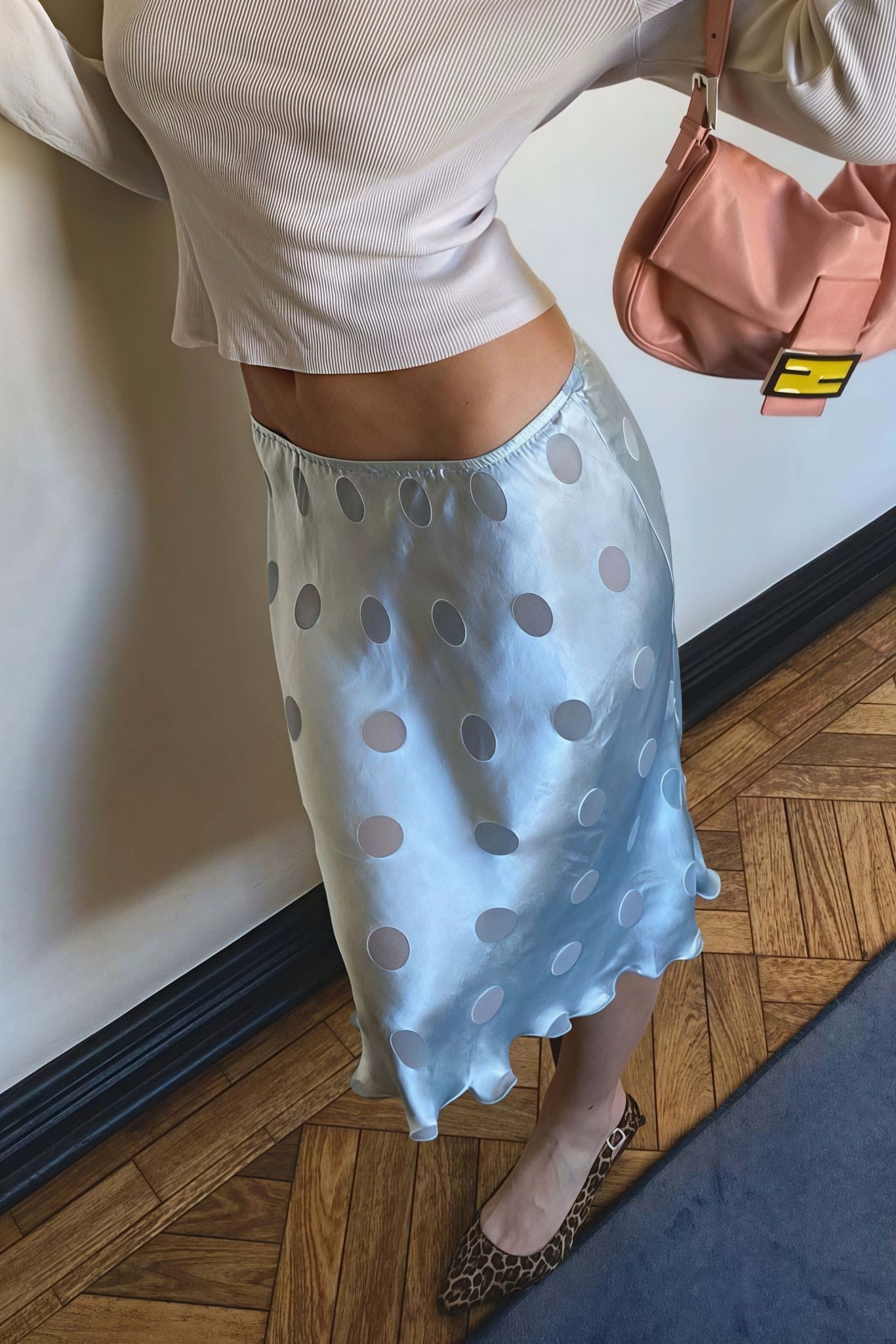 SOERA Aislinne Polka Dot Sheer Skirt - Skirt - SOERA-377091-LIG-S-48451 Light Blue S