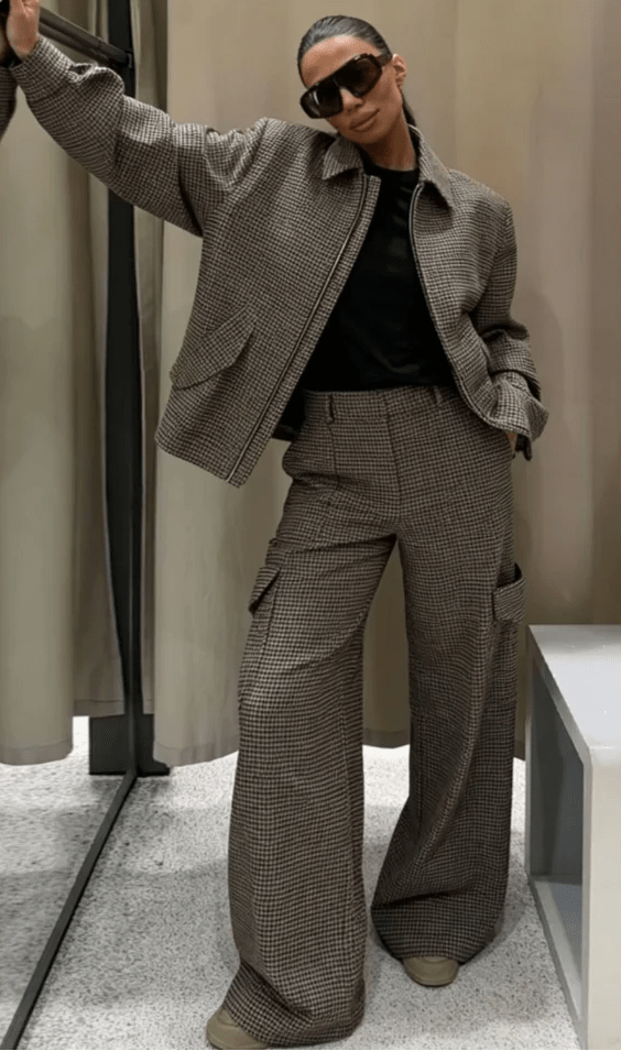 SOERA Leah Houndstooth Padded Suit Set - Suit - SOERA-318595-ACO-XS-25731 Jacket XS