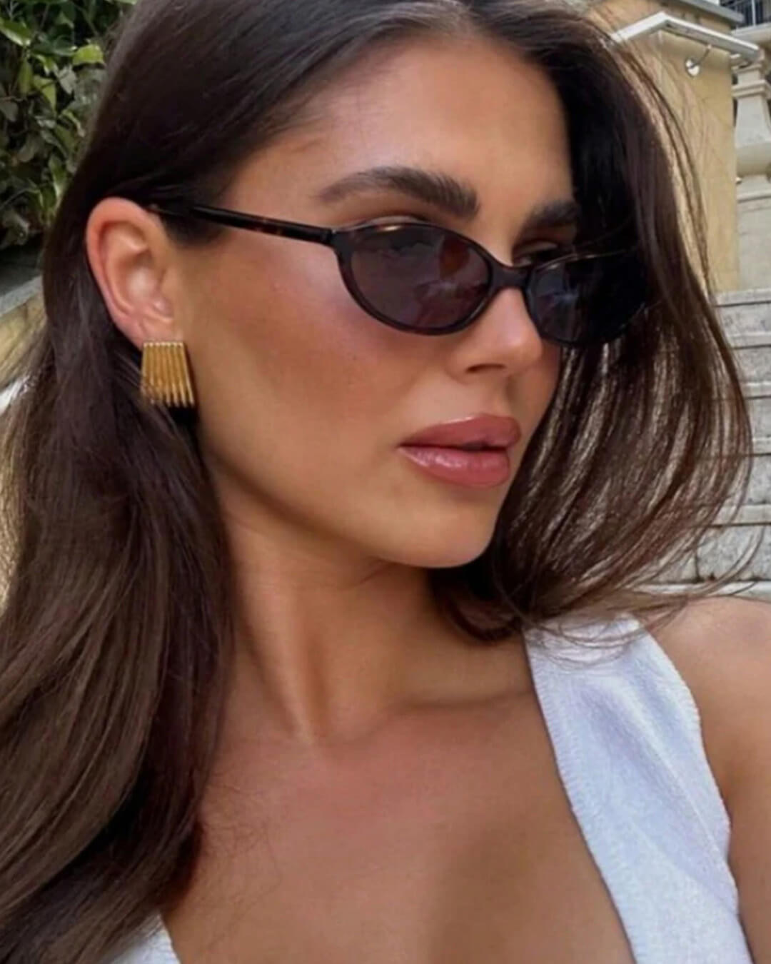 SOERA Elena Retro Oval Cat Eye Sunglasses - Sunglasses -  Leopard Tea