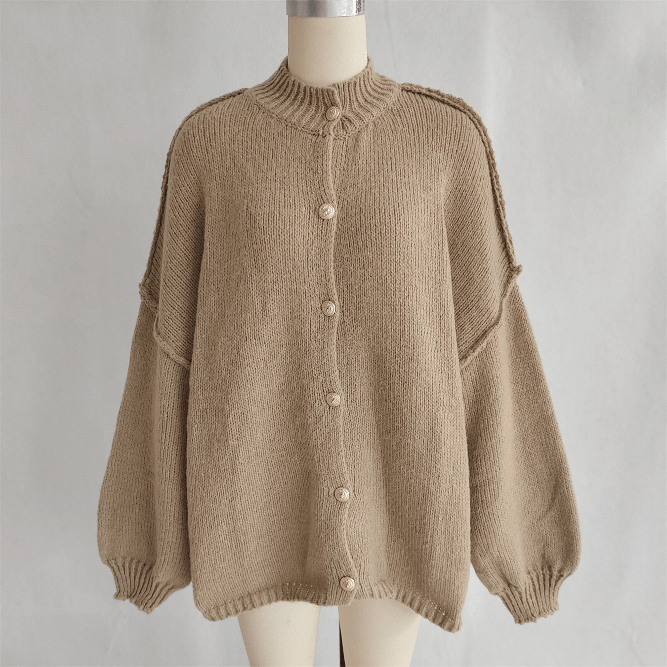 SOERA Greta Long Cardigan - Sweaters & Cardigans - ti1758162480456725953 Khaki S