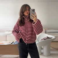 Pull zippé en maille Simona