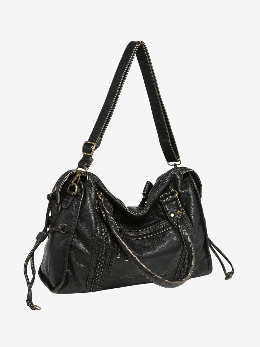 Black Shoulder Bag for Women in High - Quality Vegan Leather, Stylish & Versatile Default