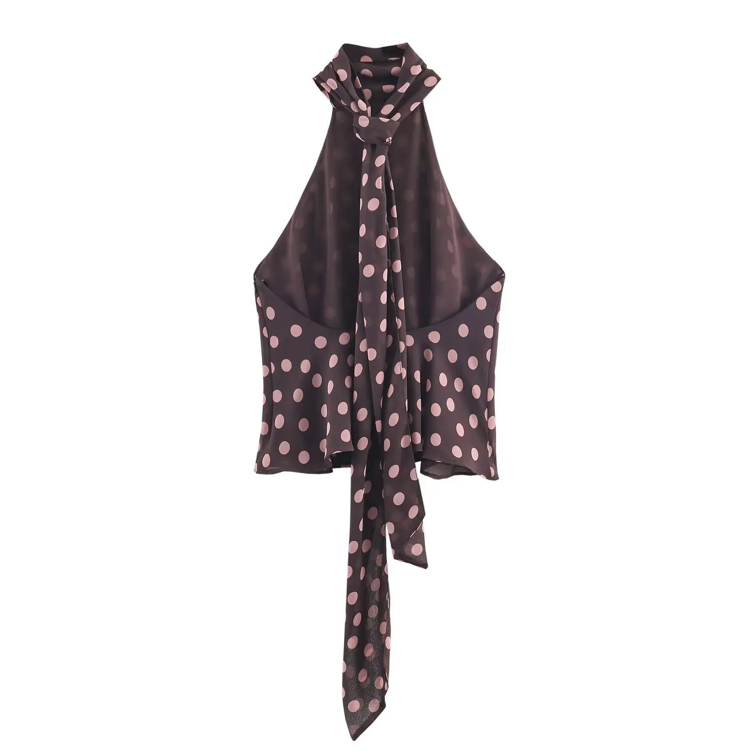 SOERA Noemi Halter Neck Satin Top - Tops - 1005011618255553-;sU1775118759396624833 Black XS