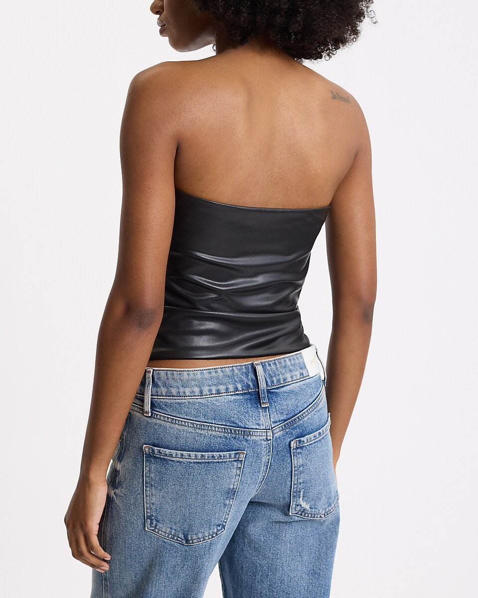 SOERA Yassi Faux Leather Top - Tops - Pc1763304746556109514 Black S