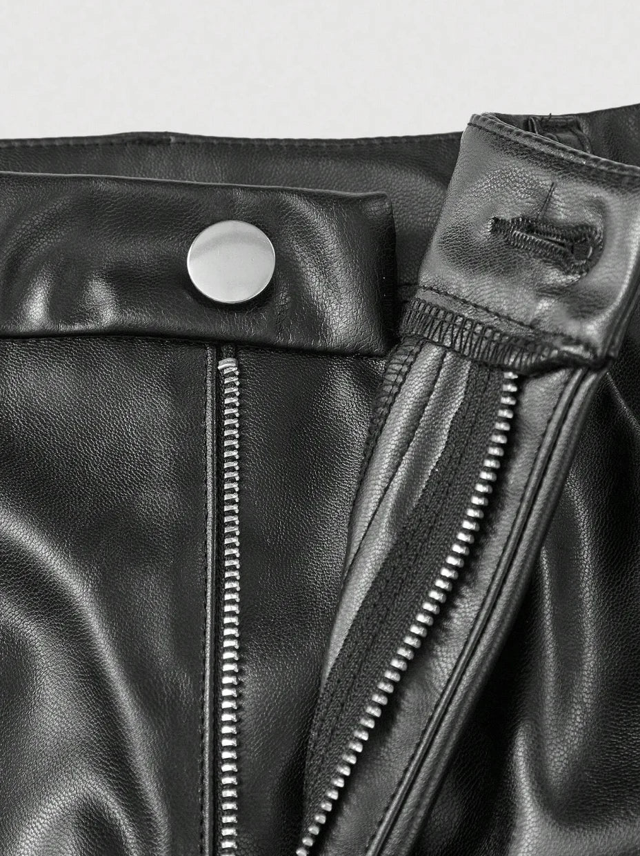 SOERA Michelle Faux Leather Flare Pants - Trousers - 3256807950001874-;Hi1764102178784752259 Black M