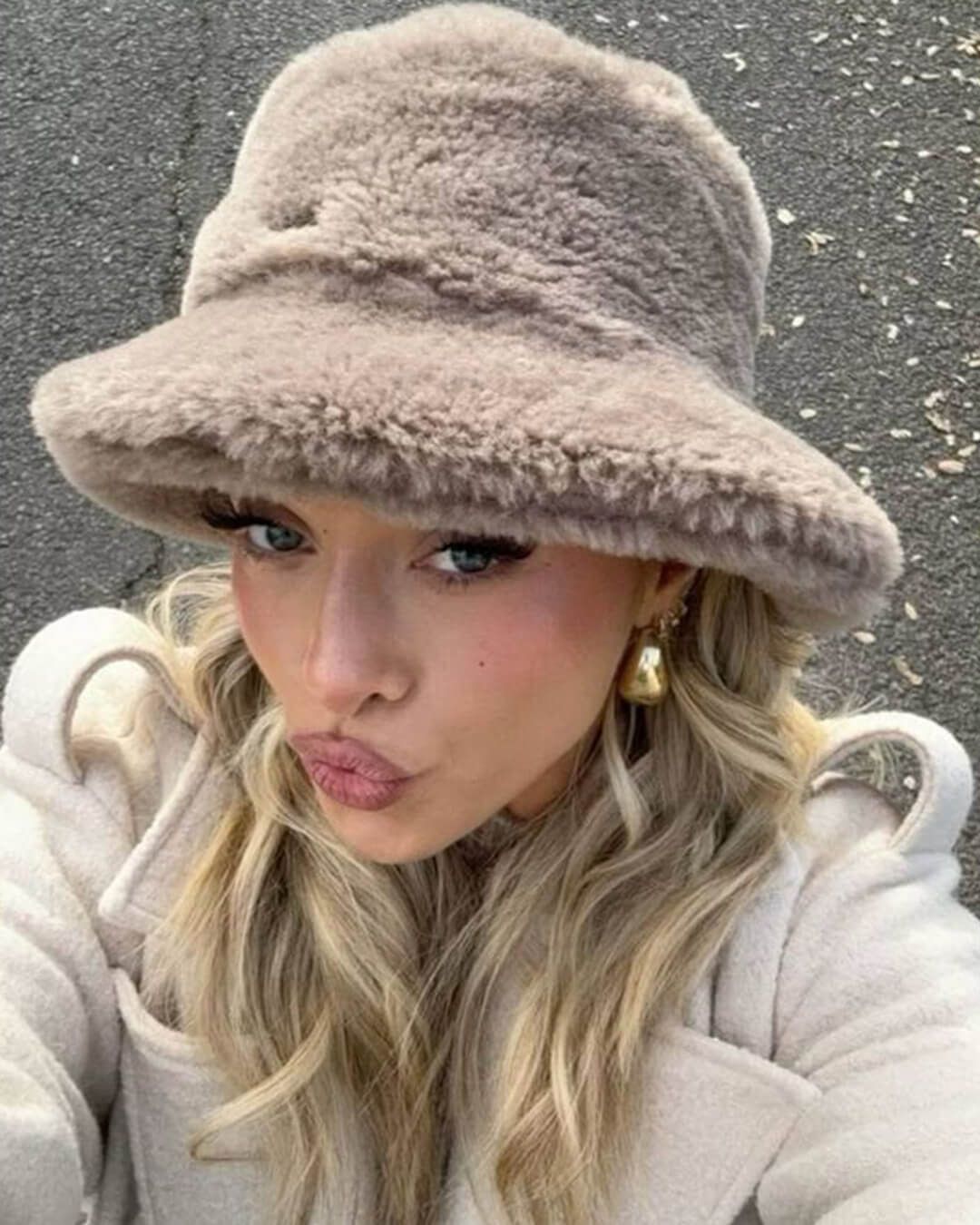 SOERA Pauleen Fluffy Bucket Hat - Winter Hats - 3256809632924783-;MB1764102178382812074 Beige