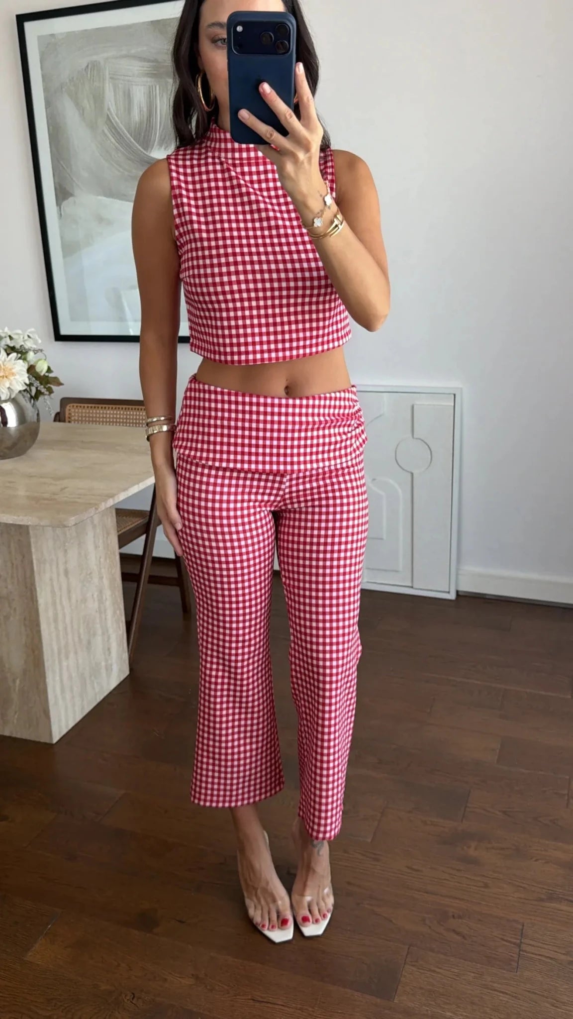SOERA Sophia Plaid Crop Top Co-Ord Set - Set - SOERA-100355-S-OS-78179 S